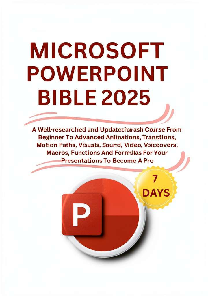 Installing Microsoft PowerPoint Guide English Digital Book Presentation on a wooden desk