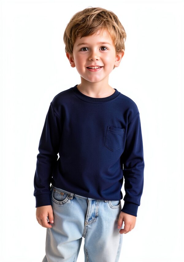 Cooraby Toddler Boys Cotton Long Sleeve Shirts Pocket Design-3