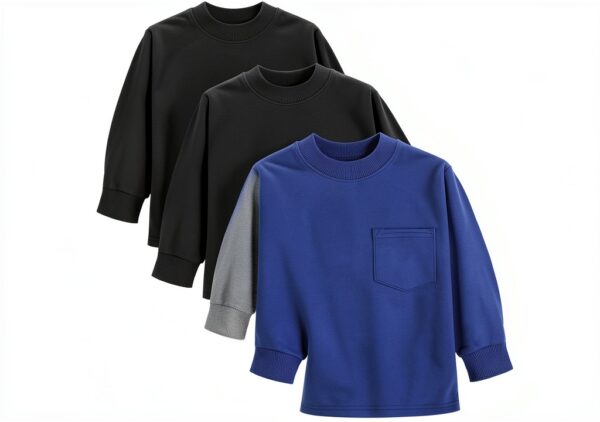 Cooraby Toddler Boys Cotton Long Sleeve Shirts Pocket Design-0