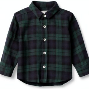Amazon Essentials Baby Flannel Shirt Soft Cotton Button-0