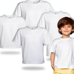 Kids Modal T-Shirt 4-Pack Soft Comfortable Boys Girls-0