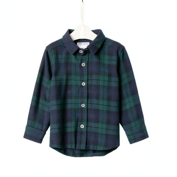 Amazon Essentials Baby Flannel Shirt Soft Cotton Button-1