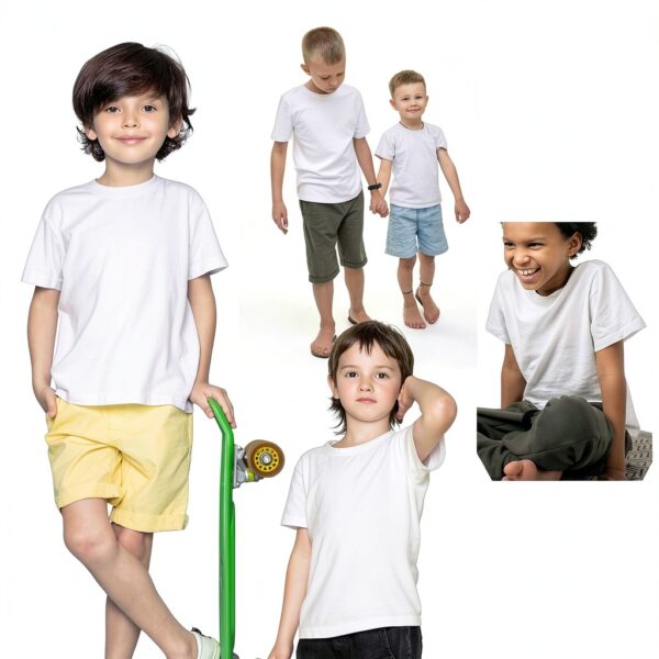 Kids Modal T-Shirt 4-Pack Soft Comfortable Boys Girls-5