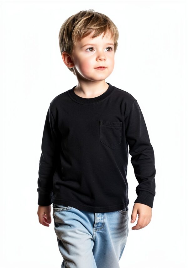 Cooraby Toddler Boys Cotton Long Sleeve Shirts Pocket Design-4