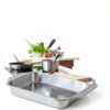Funnymoom Stainless Steel Cake Pan Set Rectangular Oven Safe-6