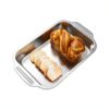 Funnymoom Stainless Steel Cake Pan Set Rectangular Oven Safe-5