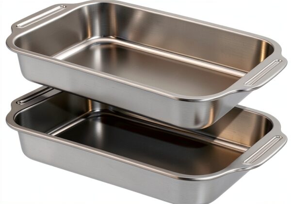 Funnymoom Stainless Steel Cake Pan Set Rectangular Oven Safe-0