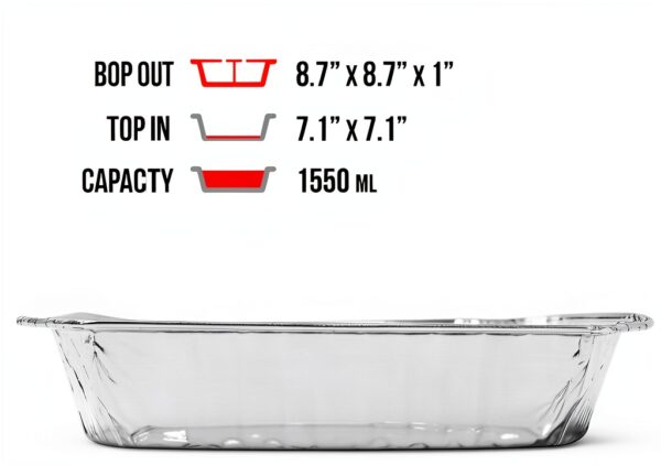 Aluminum Foil Trays by Fig & Leaf Square Cake Pans-2