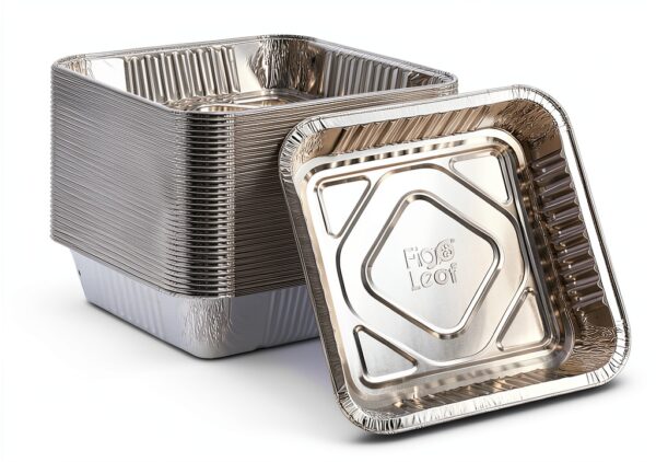 Aluminum Foil Trays by Fig & Leaf Square Cake Pans-0