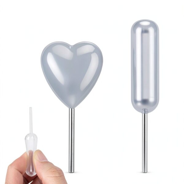 Heart Shaped Plastic Pipettes 4ml APLZGMG Transfer Dropper Set 100 pcs-2