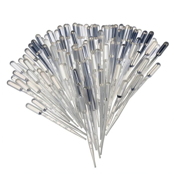 KINGLAKE Plastic Transfer Pipettes 3ML Graduated Pack of 100-3
