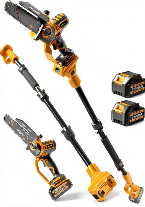 2-IN-1 8 Inch Electric Pole Saw Takuoo Battery Brushless 15FT Reach-0