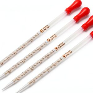 GSHLLO 4 piece 3ml Glass Graduated Pipette Transfer Dropper for Oils-0