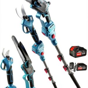 4-in-1 Electric Pole Saw ASTARNING 8" Saw & Pruning Shears-0