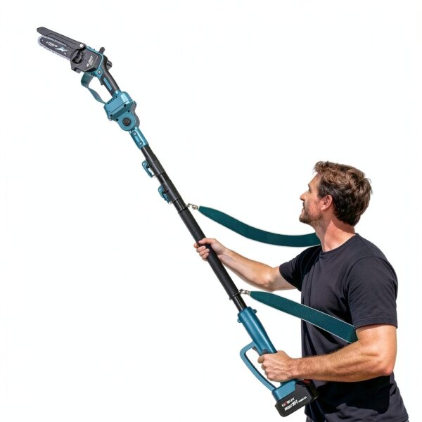 GEVEELIFE 2-in-1 Pole Saw with Brushless Mini Chainsaw, 15ft Reach-6