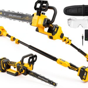 2 in 1 Pole Saw by DOOYUTOOL – 10 inch Cordless Chainsaw, 14.5 ft-0