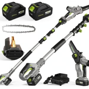 2-in-1 Cordless Pole Saw ITEFDTUTNE Brushless Mini Chainsaw 16ft Reach-0