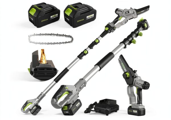 2-in-1 Cordless Pole Saw ITEFDTUTNE Brushless Mini Chainsaw 16ft Reach-0