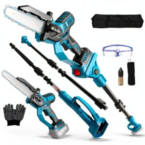 8 Inch Cordless Pole Saw LEZZYRUCK for Makita 18V Battery 15ft Reach-0