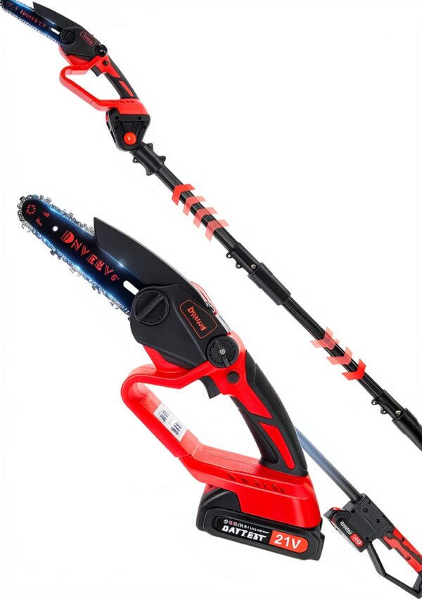 Cordless Pole Saw Dnveey 800W Brushless 6 Inch Chainsaw DZJ3028-0