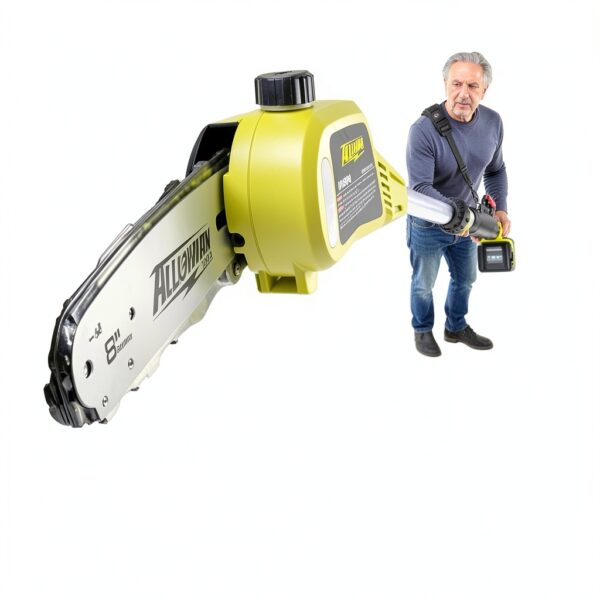 Alloyman 20V Cordless Pole Saw 8‑inch, 15 ft Reach, 2 × 4.0Ah Green-2