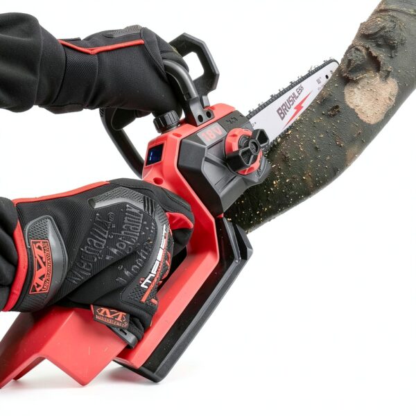 2-IN-1 Cordless 10-Inch Pole Saw And Chainsaw Compatible with Milwaukee M18 18V Battery, Total Reach of Max 15ft, Auto Oiling, Electric Pole Saw for Tree Trimming Pruning (Battery NOT Included)-8