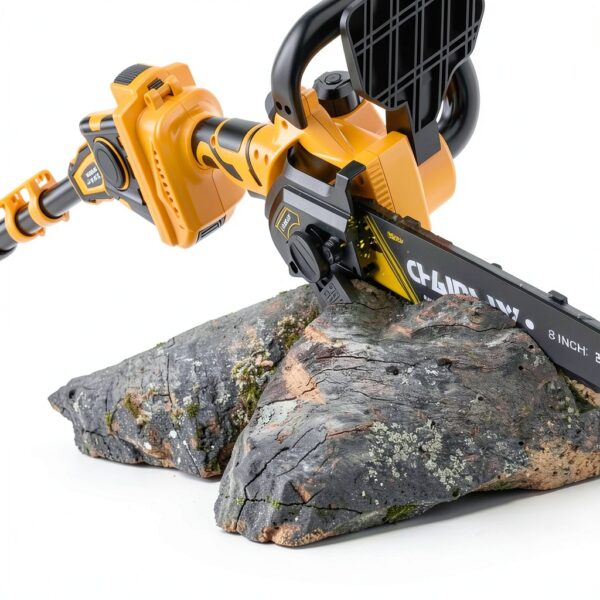 2-in-1 Cordless Pole Saw, 8 Inch Brushless Pole Chainsaws Compatibility with Dewalt 20V MAX Battery(No Battery), 8 lb Lightweight, Auto Oiling, 14.8 FT MAX Extension Pole Saws for Tree Trimming-3