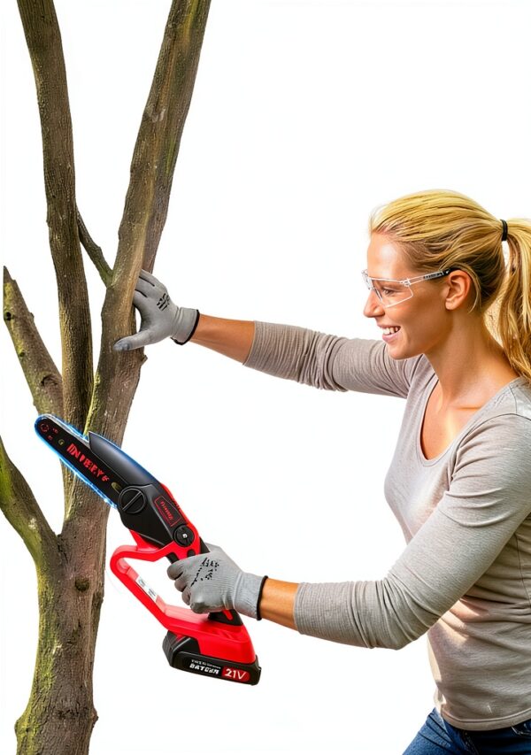 Cordless Pole Saw Dnveey 800W Brushless 6 Inch Chainsaw DZJ3028-5