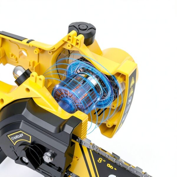 2-in-1 Cordless Pole Saw, 8 Inch Brushless Pole Chainsaws Compatibility with Dewalt 20V MAX Battery(No Battery), 8 lb Lightweight, Auto Oiling, 14.8 FT MAX Extension Pole Saws for Tree Trimming-4