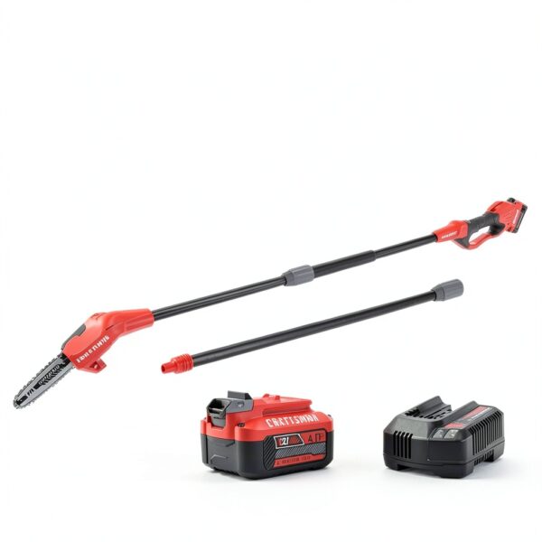 Craftsman V20 Cordless Pole Saw 14‑Foot Red, 4.0Ah Battery Included-2