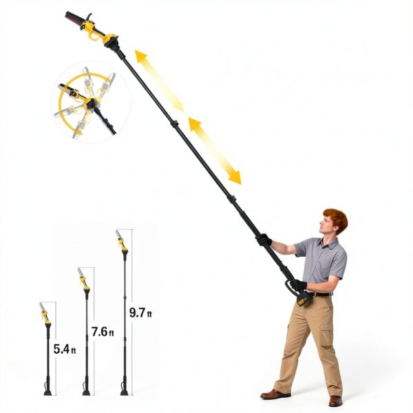 AVADA 2 in 1 Electric Pole Saw 6" Brushless Chainsaw with 15ft Reach-2